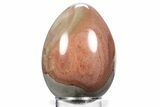 Polished Polychrome Jasper Egg - Madagascar #359036-1